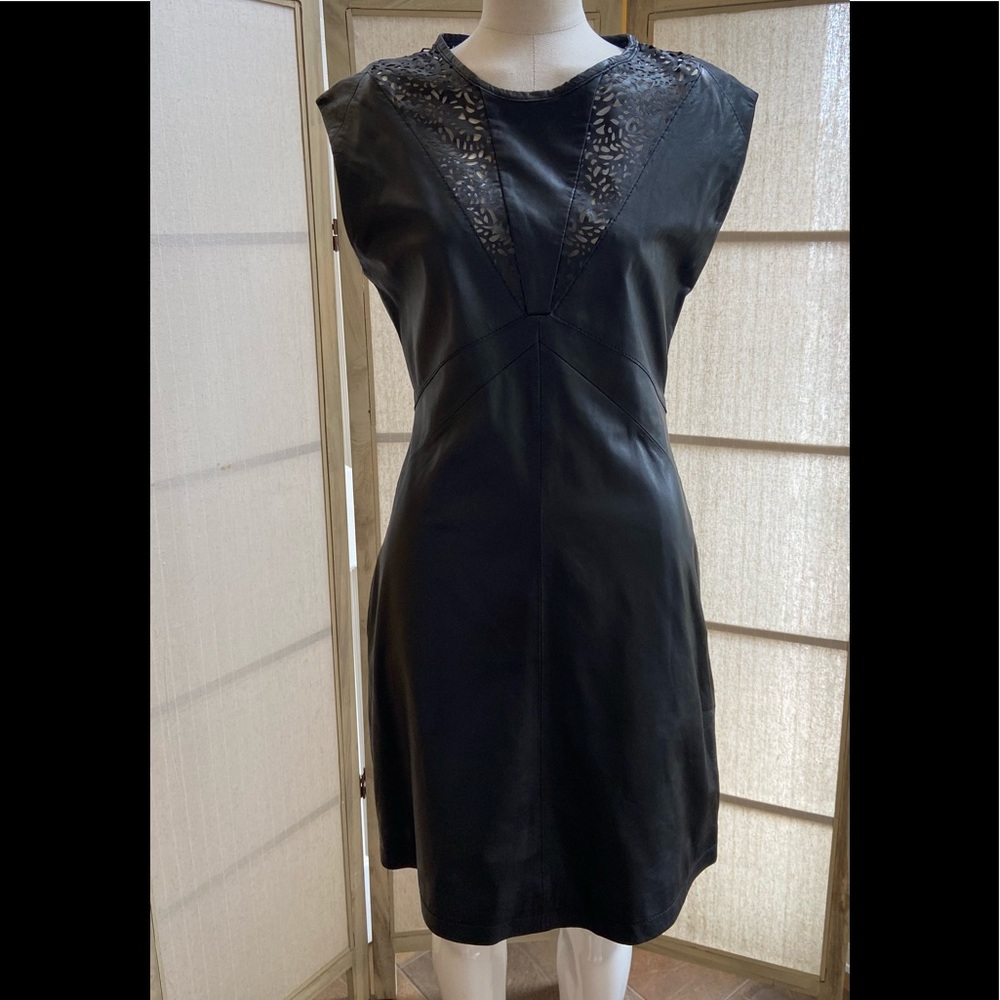 Ted Baker Leather Sheath Dress
